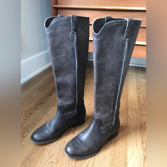 Frye leather pull on riding boots - Picture 2 of 16